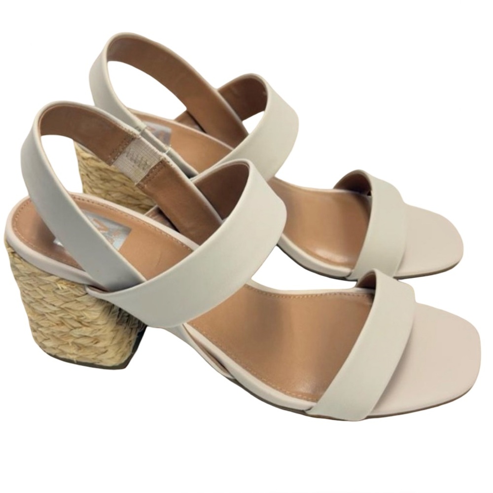 New Dolce Vita Women's Trellis Raffia Wrapped Block Heel Sandal Size 10